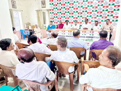 Congress workers and leaders of 9-Banamalipur Block Congress joined a meeting at Congress Bhavan in Agartala on November 9.
